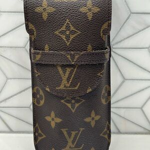 Louis Vuitton Brown and Gold Monogram Eyewear Holder